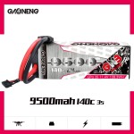 GNB GAONENG 9500MAH 3S 3S2P HV 11.4V 140C LiPo Battery For1/10 Scale RC Racing Car Hard Case Truck Buggy LiHV High Voltage